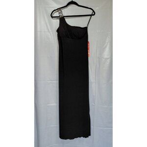 Y2K Sweet Storm One Shoulder Black Dress Med Beaded Long Formal Romantic Goth